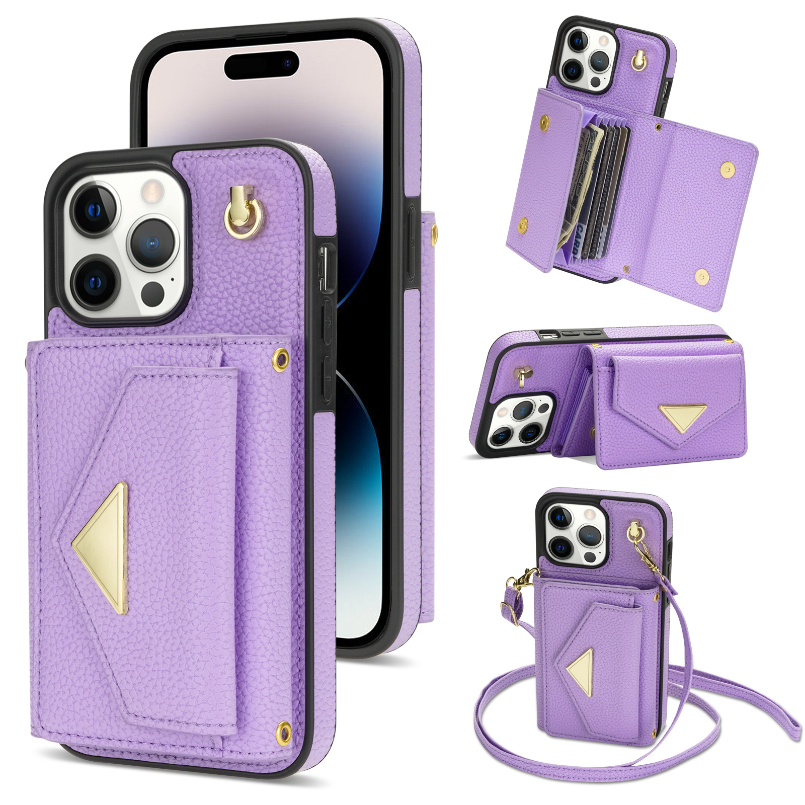 110g Weight iPhone Applicable Brands Pu Leather Material Solid Color Pattern Retro Style Retro Solid Color Pu Leather   Phone Cases 6