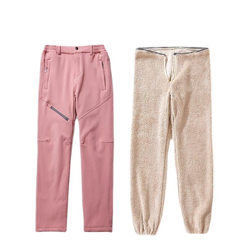 Keep warm removable velvet trousers