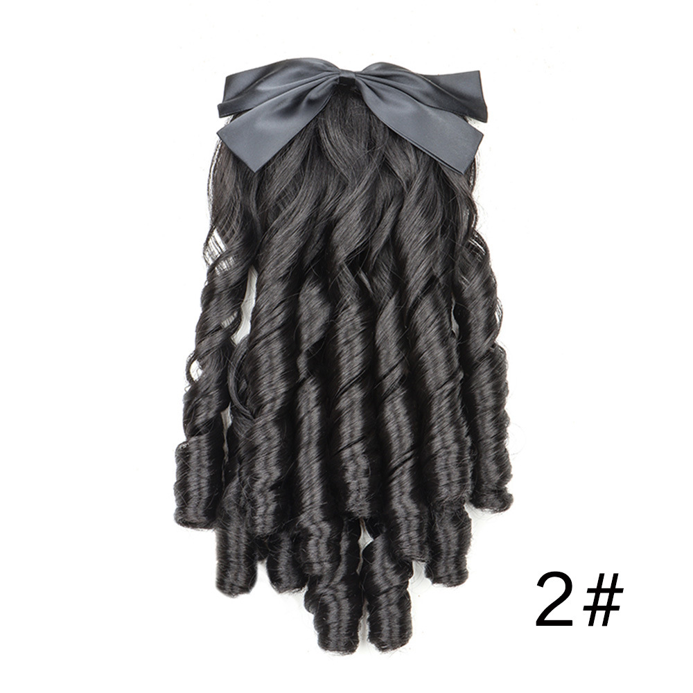 Rizador de pelo de princesa estilo retro rizador de pelo romano Bow Ponytail Bow Princess Ponytail