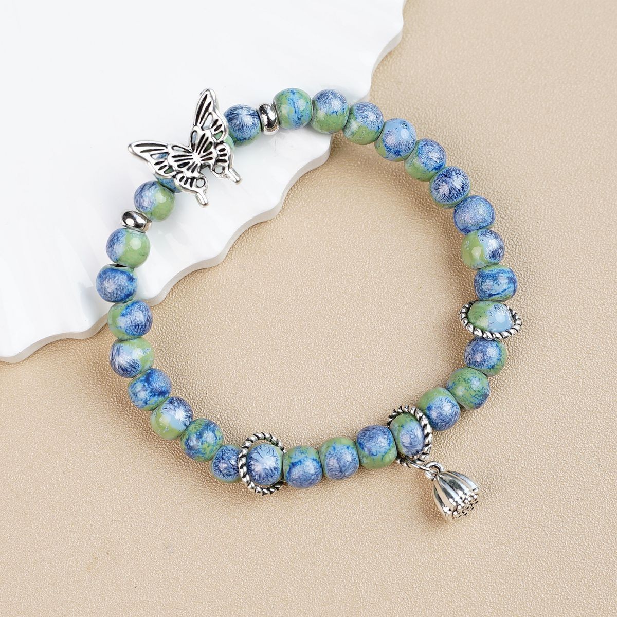 Jingdezhen pulsera de cerámica de verano mujer alta sensación galletas serie de gatos nicho diseño universal pulsera alta sensación