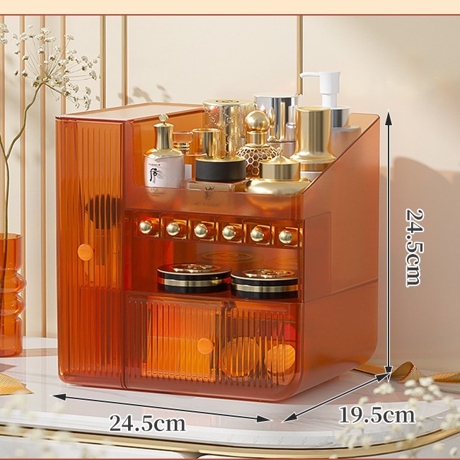 Organizador de Maquillaje de Lujo, para Tocador, con Compartimentos para Lápices Labiales