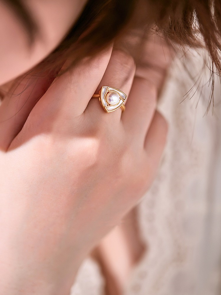 Bague Ouverte En Perles Style Français Vintage Bijou De Luxe_voghion.com