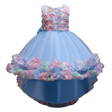 Платье, юбка на девочку, наряд маленькой принцессы, костюм, в цветочек, европейский стиль, подходит для подростков