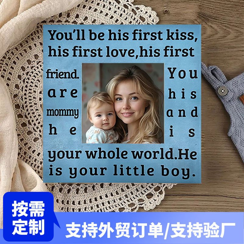 8inch Photo Frame Mother's Day Decoration Children's Memorial Photo Frame Children's Photo Wall Hanging Baby Picture Frame Framed Ornaments