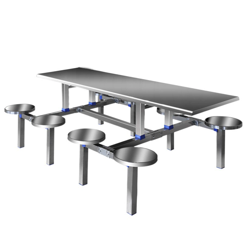 Стол из нержавеющей стали Студенческий персонал Столовая скамейка Обеденный стол Корпоративный ресторан быстрого питания Стул