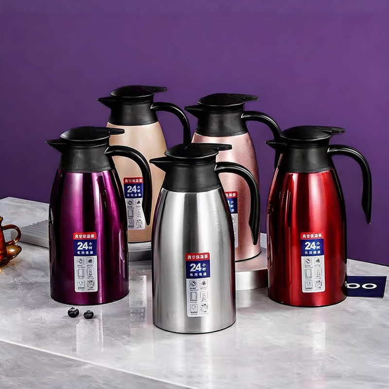 Stainless Steel Vacuum Coffee Pot Large Capacity Hot Water Kettle Thermos Bottle Household 2L Insulated Pot Gift Delivery Thermos Stainless Steel Vacuum Coffee Pot Large Capacity Hot Water Kettle Thermos Bottle Household 2L Insulated Pot Gift Delivery Thermos