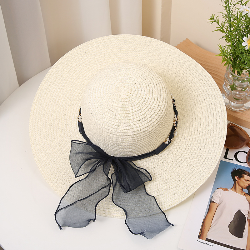 2023 sombrero de paja de borde grande sombrero de paja sombrero de sol protección solar sombrero de paja sombrero de papel sombrero de playa de borde grande