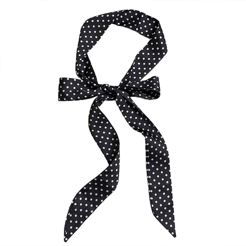 Pañuelo de seda personalizado, lunares femeninos, delgado y estrecho, corbata de seda de simulación de alta calidad, cinta flotante, pañuelo en la cabeza, fábrica de origen de procesamiento