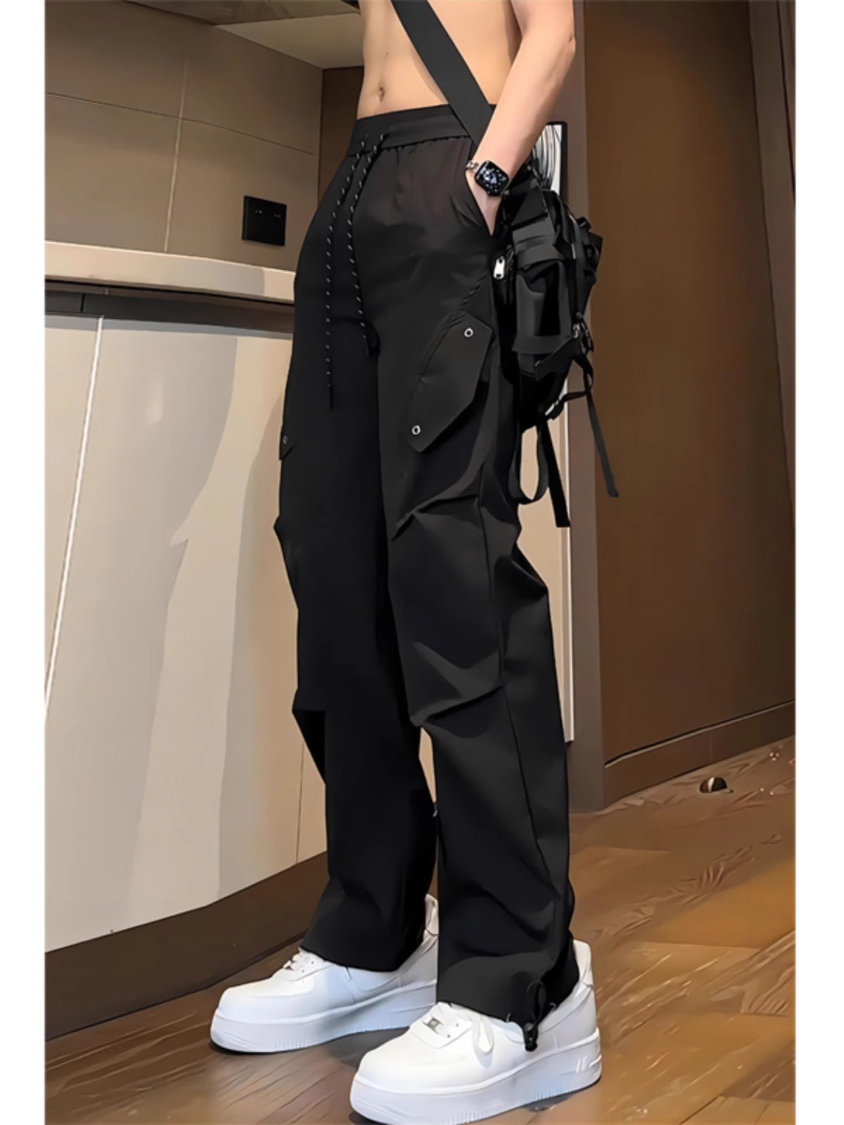 Three-proof Storm Grade Waterproof Rush Pants Men's Professional Hiking American-style Functional Tooling Pants Straight Outdoor Mountaineering Pants