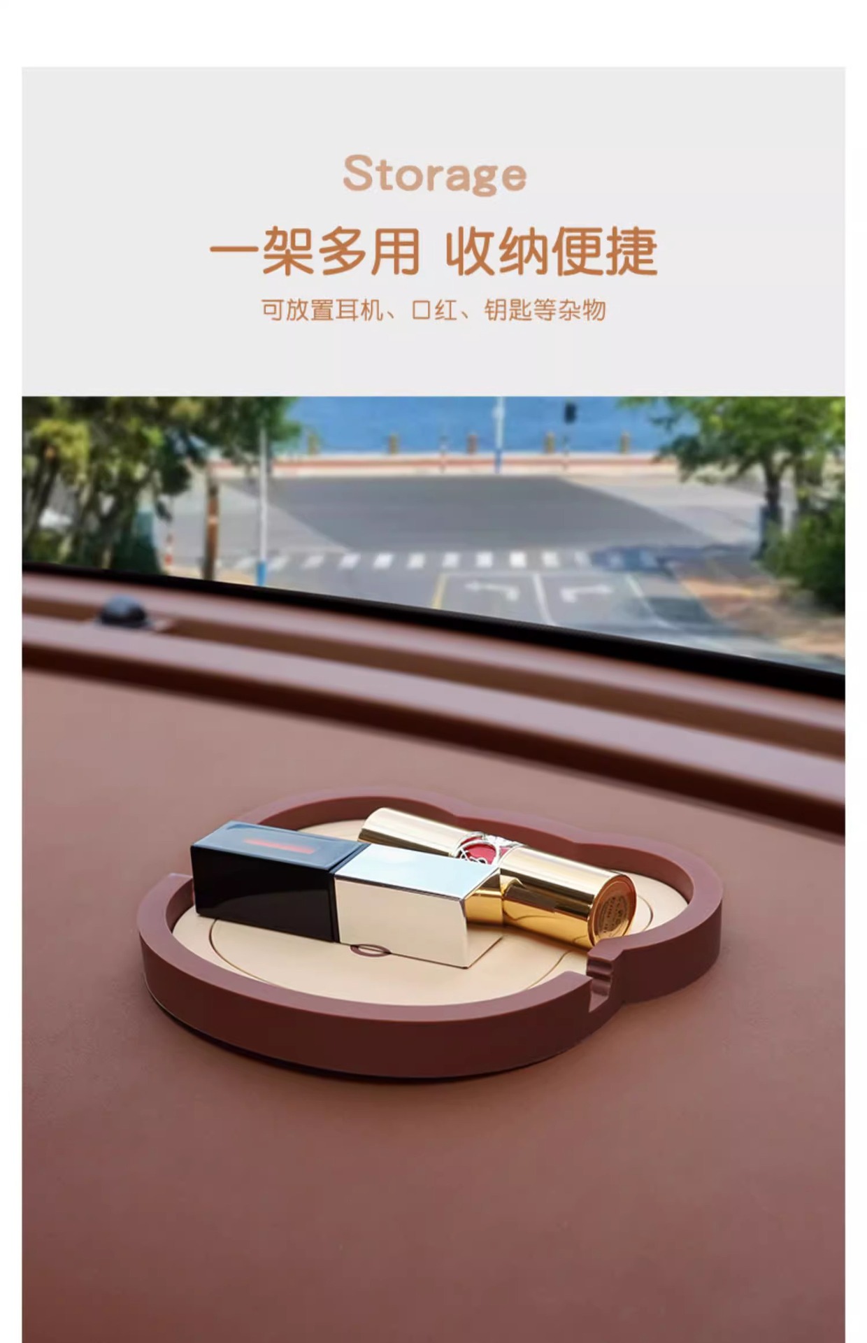 Car Phone Holder Anti-Slip Mat for Women Dashboard Cartoon Multifunctional Car Phone Holder Silicone Anti-Slip