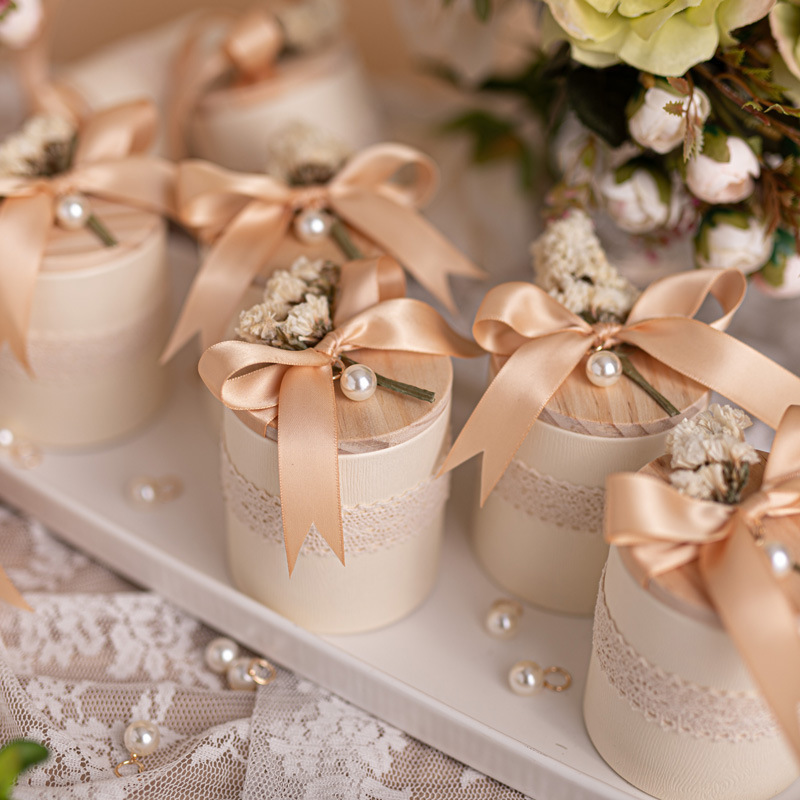 Ailos wedding candy box needs to be installed with large capacity high-level ins Wind wedding candy net mahogany box