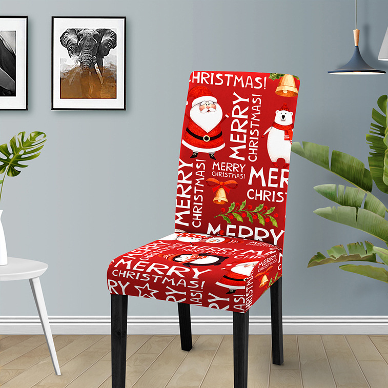 2024 transfronterizos nuevas cubiertas de sillas de Navidad Europa y América cubierta de sillas de comedor de decoración de Navidad cubierta de sillas de alta elasticidad