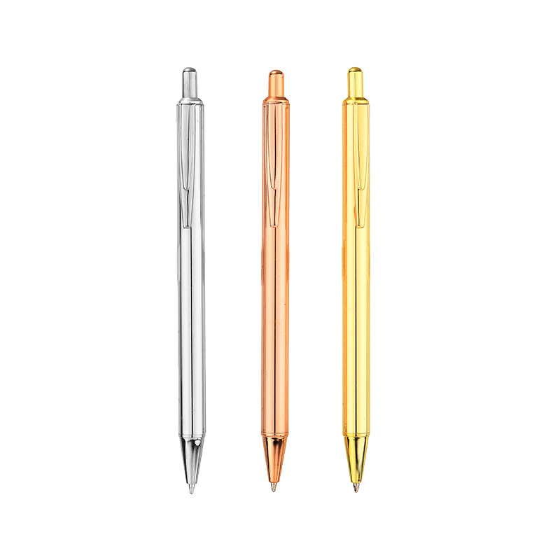 Pluma de bola de metal de alta calidad personalizada puede imprimir logotipo grabado regalos de vacaciones publicidad pluma de firma mayorista