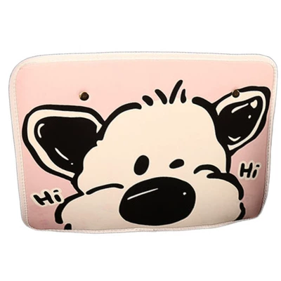 Big-Nosed Dog Car Anti-Kick Pad Universal Seat Back Car Interior Decoration Cute Car Rear Seat Back Anti-Dirty (Chair back anti-kick pad) - big-nose-dog-short-anti-kick-pad