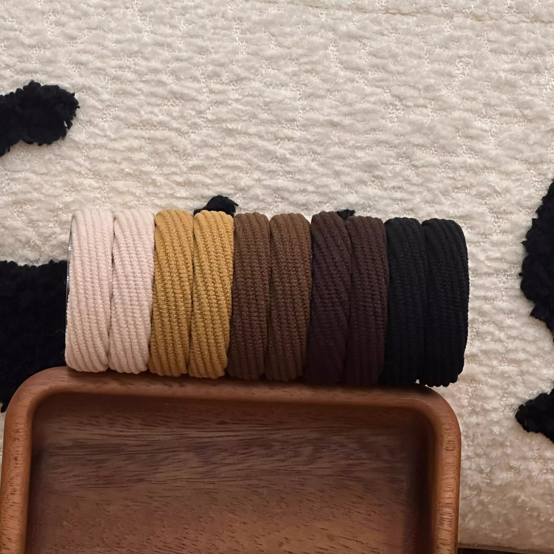 2025 nuevo estilo simple cabello de moda de alta elasticidad correa de correa de cabello multifuncional cubierta de cuero durable cabello bola adornamiento para el cabello