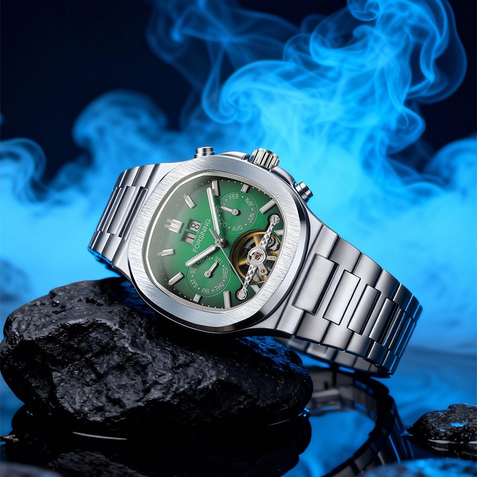 Forsining Automatic Men's Mechanical Watch Hollow Flywheel Design_voghion.com