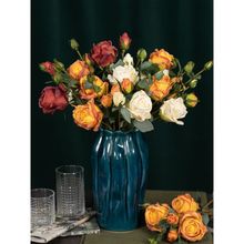 玫瑰花束假花花摆设客厅塑料花艺摆件高端轻奢餐桌花摆花