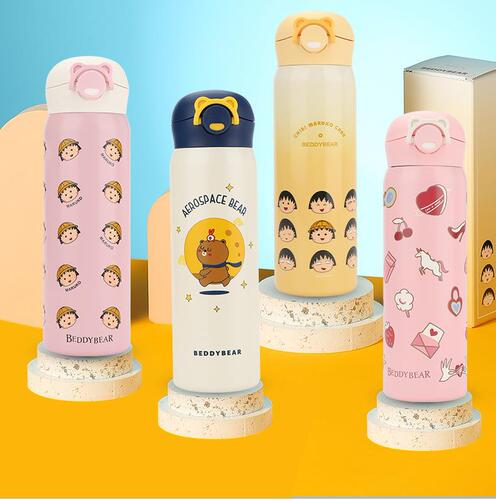 Cup Bear Adult Insulated Cup Accessories Christmas Guardian Deer Moon Bear Heart Shape Story Cup Lid Direct Drinking Lid Water Bottle Cover