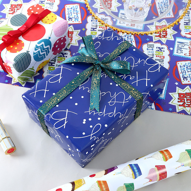 Papel de Regalo Infantil con Dibujos Animados Originales, Caja de Regalo, Papel para Manualidades, Cumpleaños, Niños, Jardín de Infancia, Centro Comercial, Papel Decorativo