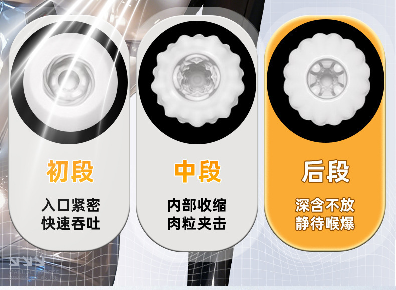 Jiuai Double-Headed Manual Masturbator Cup for Men, Soft TPE, Non-Electric — detail image 19