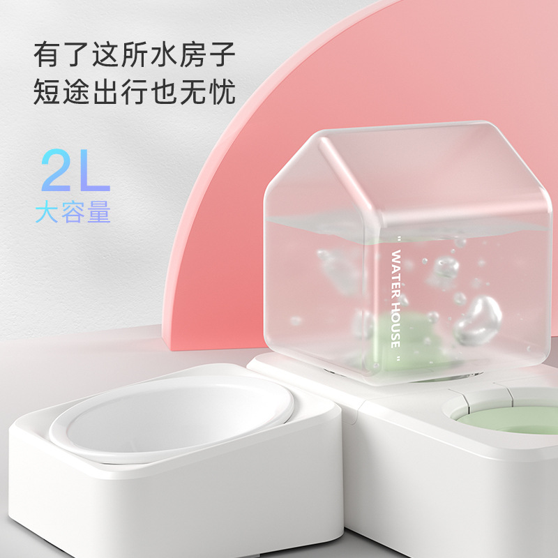 Agua Sala de tres cuencos perro tazón de cerámica alimentador de mascotas fuente de consumo mediano y pequeño perro gato perro cuenca suministros para mascotas