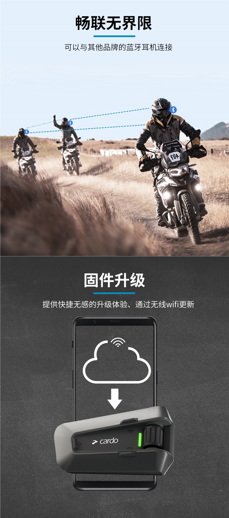 Cardo Second Generation Jbl Motorcycle Helmet Bluetooth Headset Packtalk Edge Full-Face Helmet with Built-In Riding Features