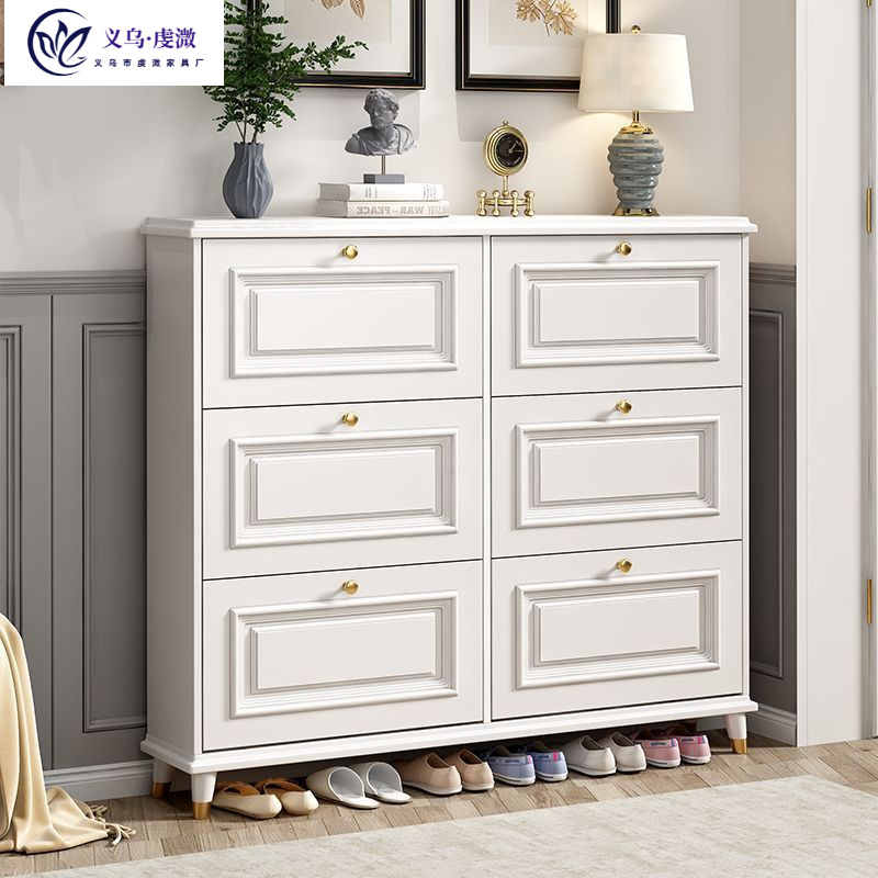 美式超薄翻斗鞋柜家用门口室内新款2025爆款入户玄关柜一体小鞋架