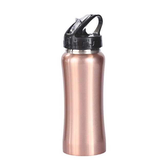 Cruz-frontera creativa de acero inoxidable taza de vacío de la cintura de gran capacidad olla de escalada al aire libre con mango portátil deportes botella de agua