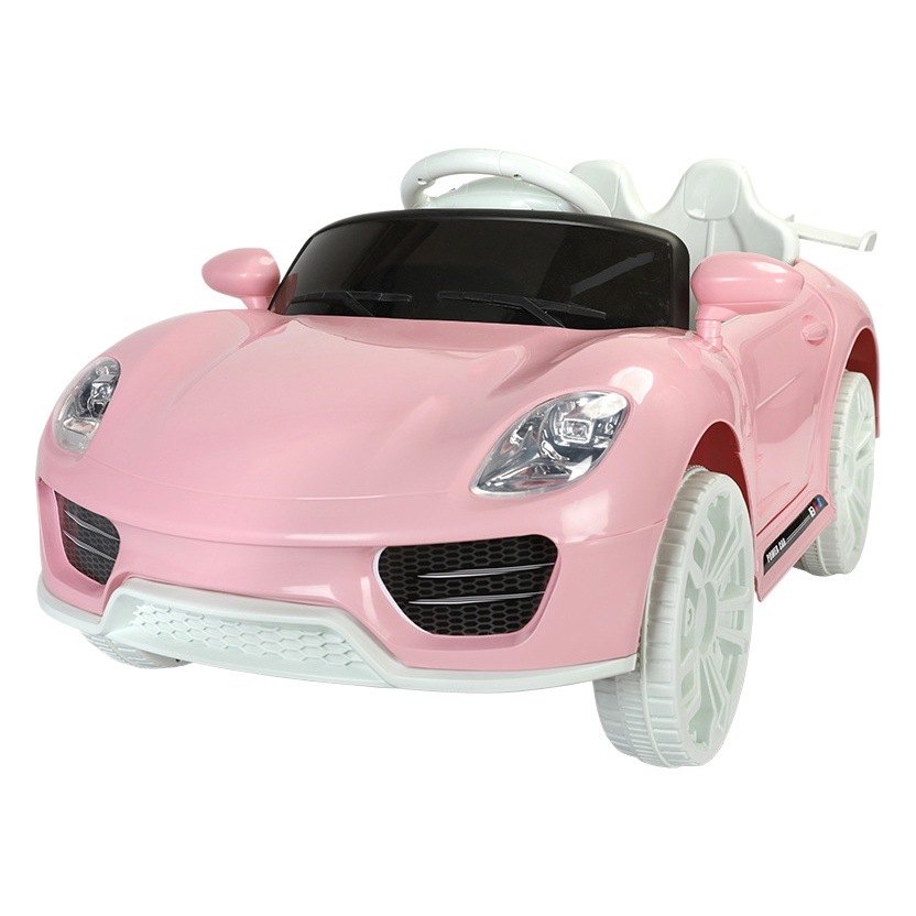 Nuevo lindo dibujos animados para niños coche eléctrico de cuatro ruedas de control remoto asiento de coche de carga doble coche asiento de juguete