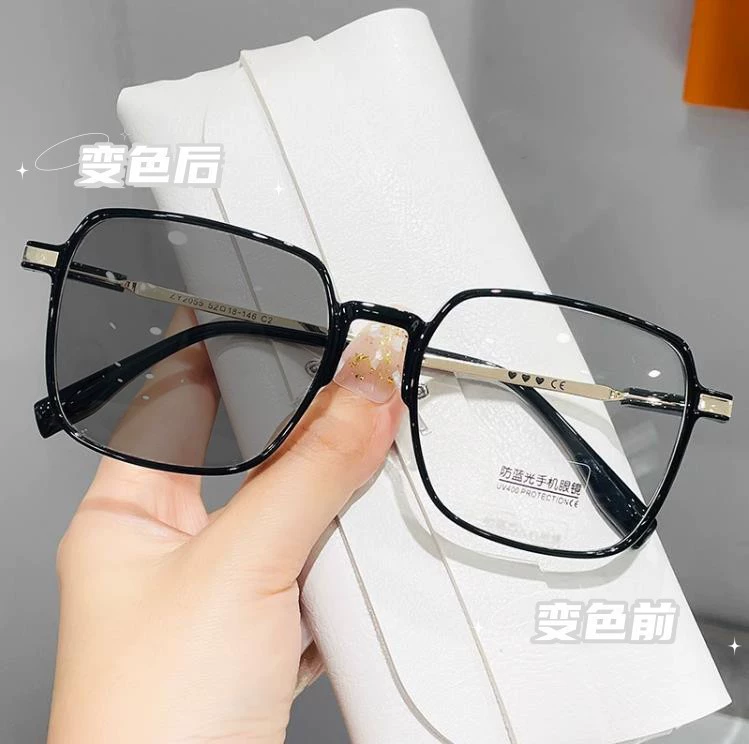 Square sunglasses, photochromic transition lenses, lightweight square frame