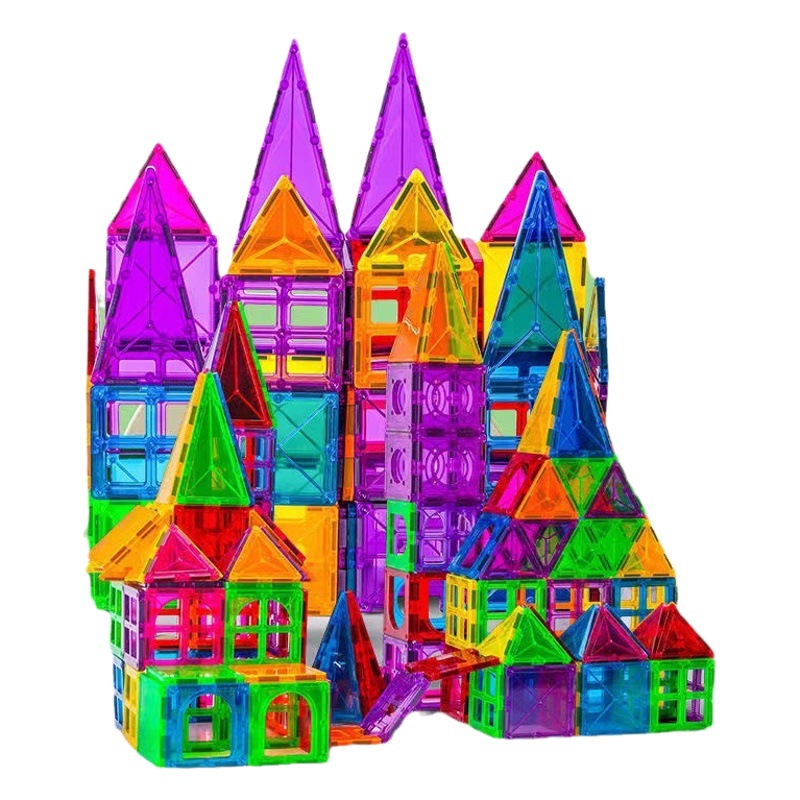 Gran Ventana de color para niños piezas magnéticas bloques de construcción al por mayor suplemento bloques de construcción magnéticos juguetes educativos al por mayor