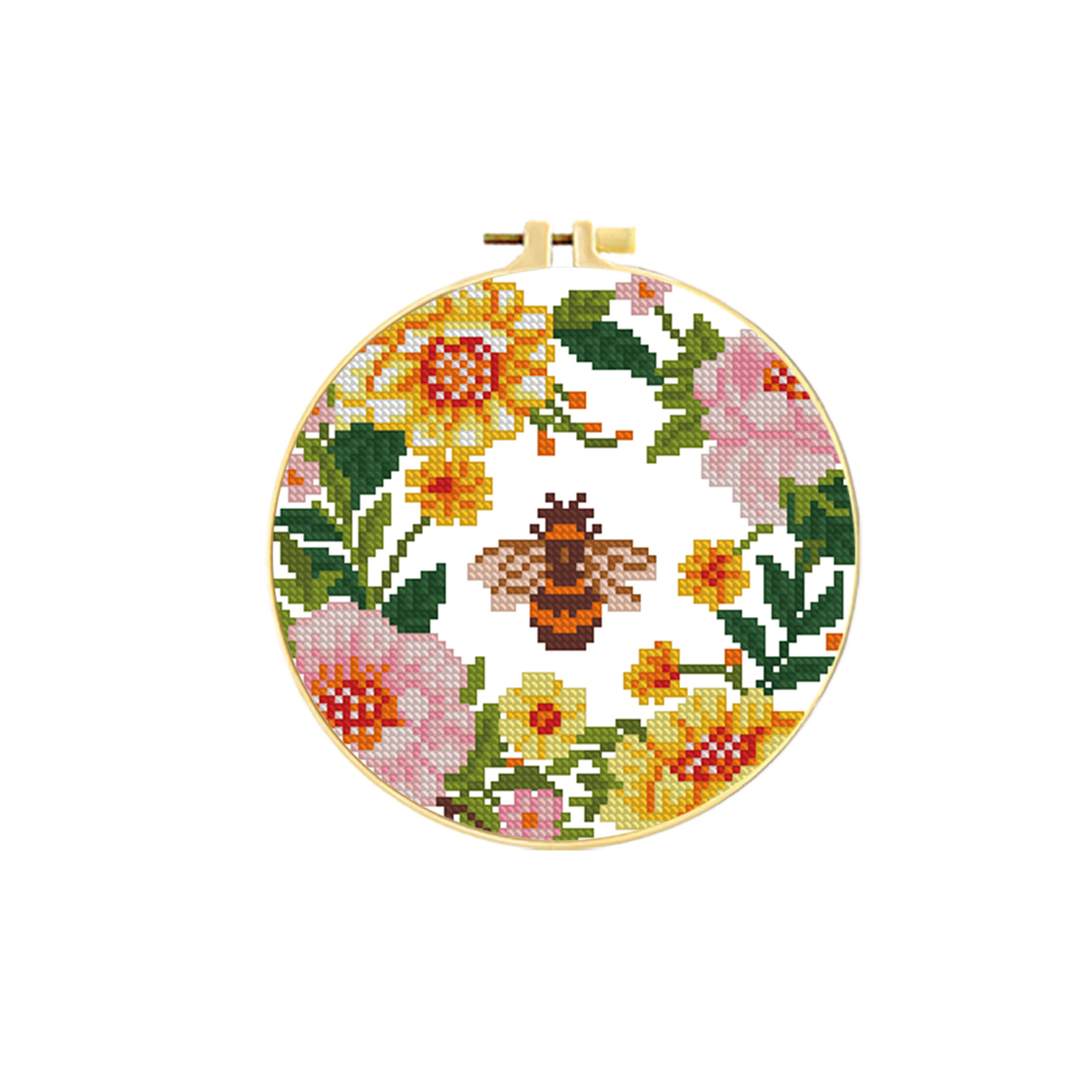 Mona Lisa - Bordado de Punto de Cruz Real con Diseño de Abeja y Flor, Decoración Hecha a Mano para Sala de Estar o Estudio image 5