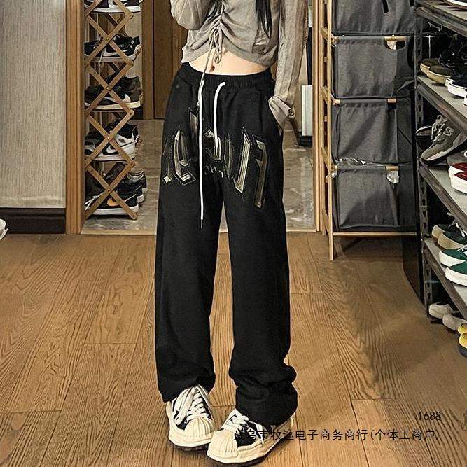 vibe美式重磅卫裤男生裤子休闲宽松vintage运动裤ins高街潮牌百搭