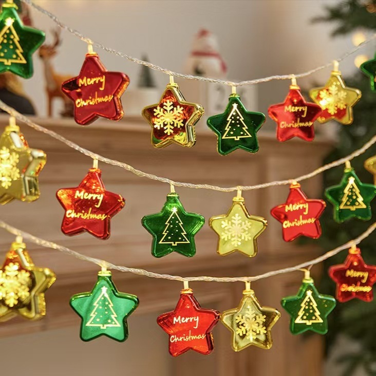 Nuevas luces de Navidad transfronterizas luces de decoración al aire libre luces de atmósfera luces de árbol de Navidad luces de decoración navideña ventanas de luces de color