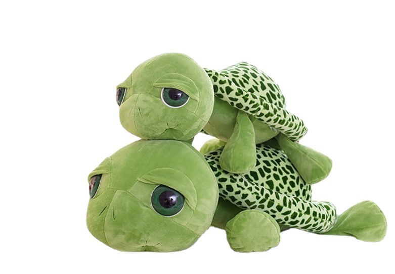 Nuevo lindo tortuga de peluche de juguete ojo grande tortuga Ragdoll muñeca tortuga almohada fábrica al por mayor
