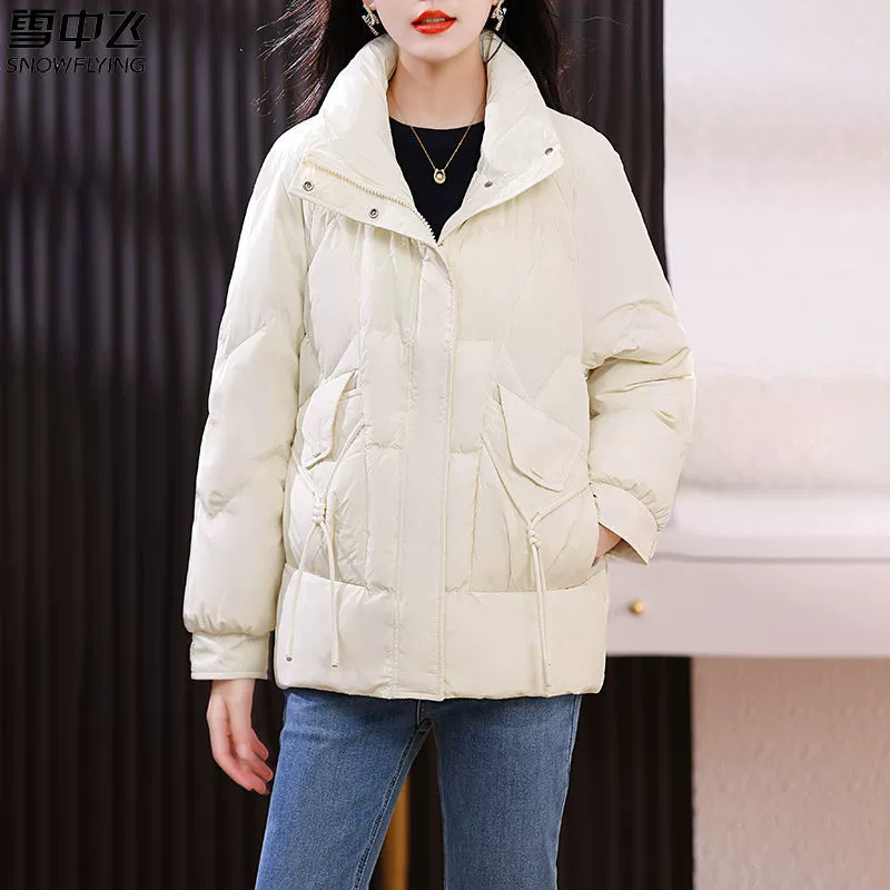 Winter solid velvet warm down jacket, duck down