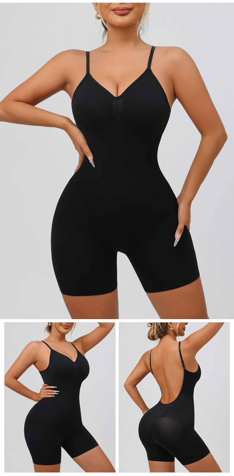 Women's Shapewear Bodysuit, Backless Hip Lifting Waist Trainer_voghion.com