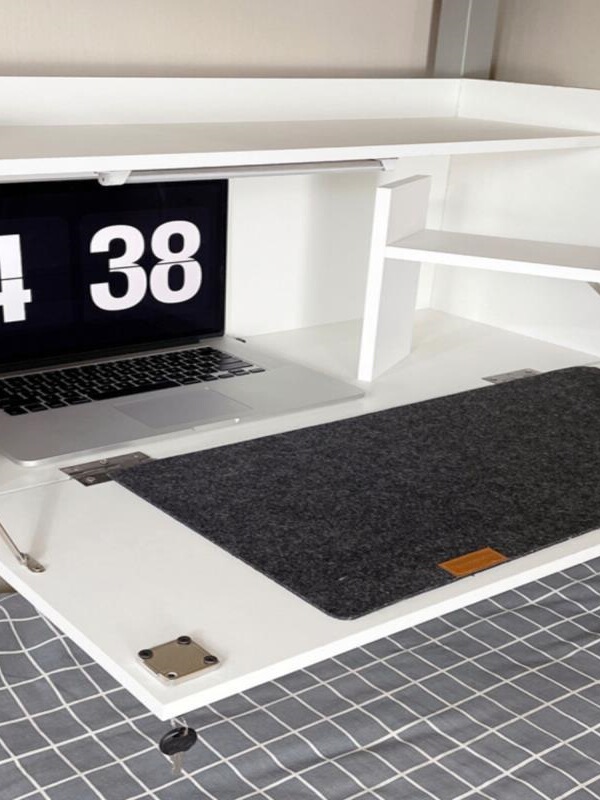 Customized Suspended Liftable Bed Storage Study Folding Desk Dormitory Student Lower Bunk Enlarged Computer Desk Cross-Border