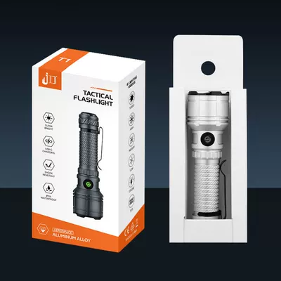 Outdoor Flashlight, Aluminum Alloy, Waterproof, UV fənərlər - jd-t1-moonlight-silver-excluding-battery