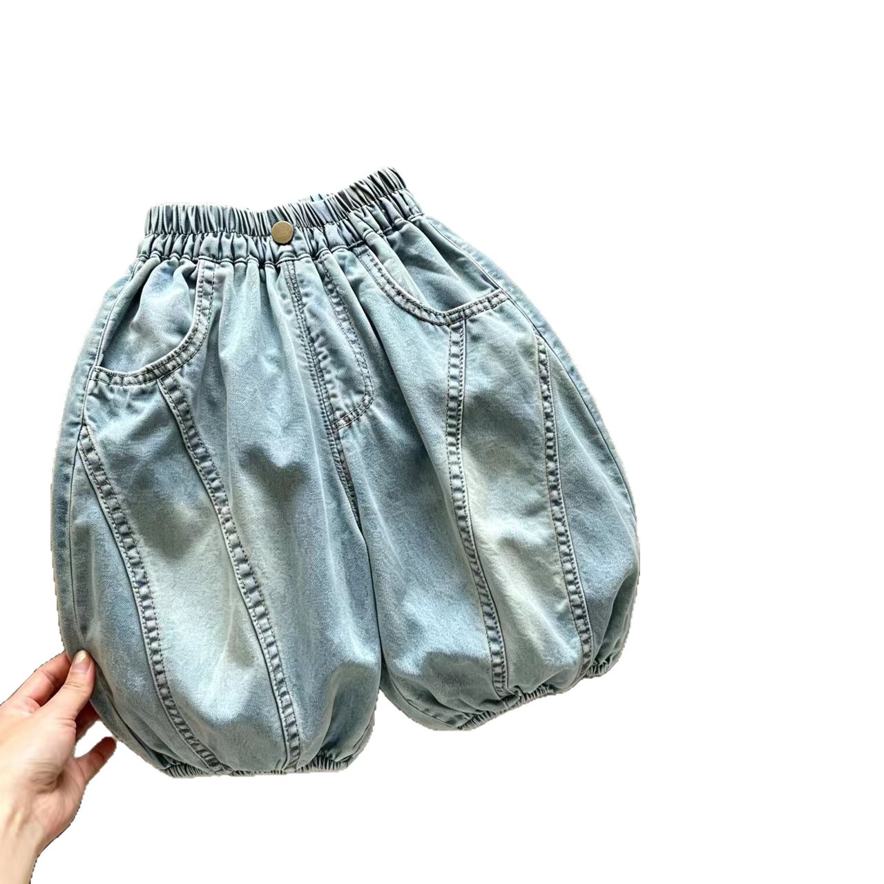 Pantalones para niños de verano delgados nuevos pantalones vaqueros para niños de linternas de pantalones de verano para niños image 5