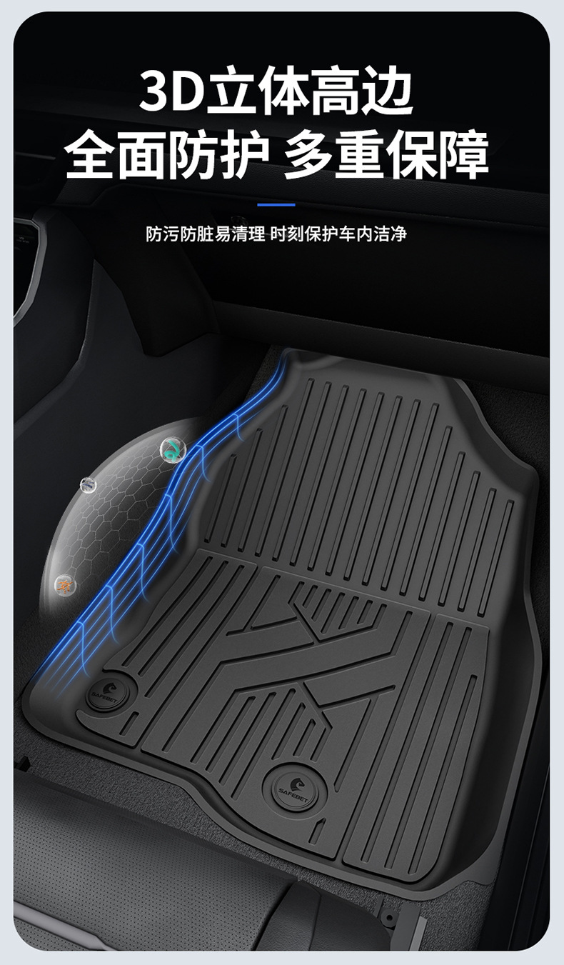 Suitable for Honda Accord, Inspire, Crv, Haoying, and Civic Models, All-Weather Tpe Car Floor Mats