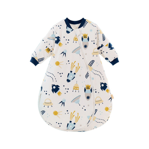 Love poem anti-bacterial cotton sleeping bag for babies and children, spring summer autumn winter integrated, detachable sleeves, baby anti-kick quilt