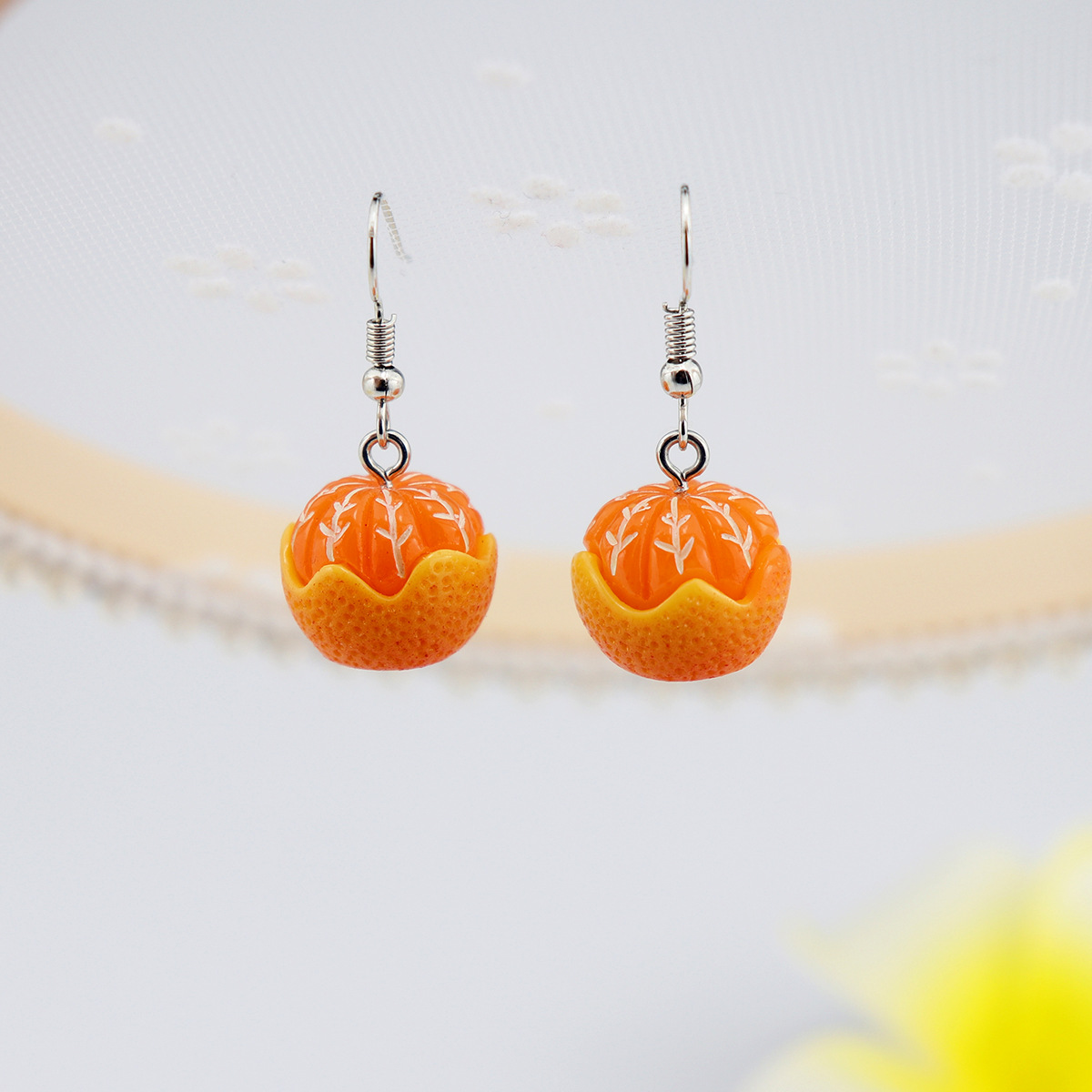 Wholesale Jewelry Cartoon Style Fruit Resin Drop Earrings display picture 1