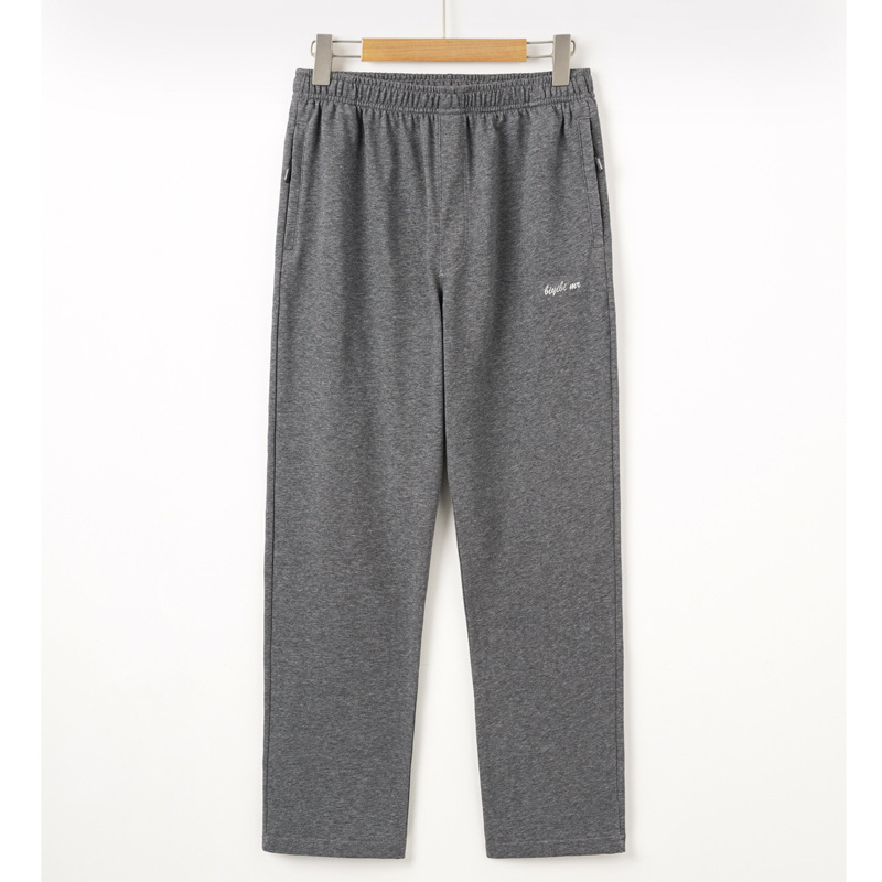 Cotton Sports Pants Men's Spring and Autumn and Summer Men's Casual Pants Middle-aged and Elderly Men's Pants Cotton Dad's Pants Straight Pants