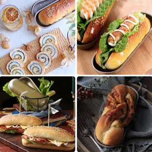 7 Inch Hot Dog Mold Cake Mold Non-Stick Bread Mini Hamburger Mold Home West Point Baking Mold Heavy Duty Carbon Steel