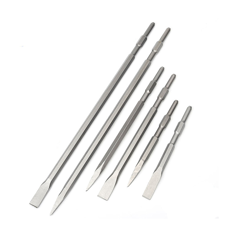 Venta al por mayor martillo eléctrico de punta de martillo de punzón de cinta plana ensanchado de mango cuadrado de piedra mango redondo de dos fosas dos ranuras en forma de U de doble propósito de martillo eléctrico