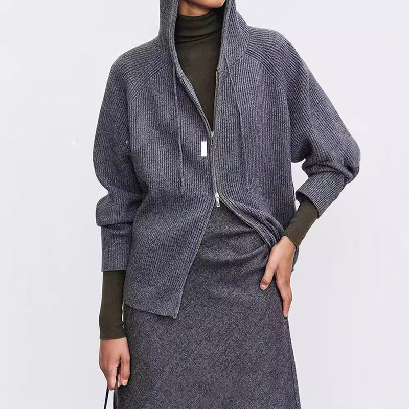 Niche Normcore Fashionable and Practical 2025 Autumn and Winter Custom-Spun Mixed Color Thickeneded Cashmere Wool Zipper Knitted Sweatshirt Cardigan Niche Normcore Fashionable and Practical 2025 Autumn and Winter Custom-Spun Mixed Color Thickeneded Cashmere Wool Zipper Knitted Sweatshirt Cardigan