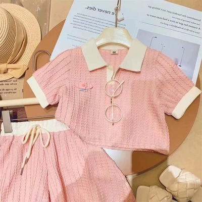 Летний комплект, футболка, с коротким рукавом, для 3–8 лет