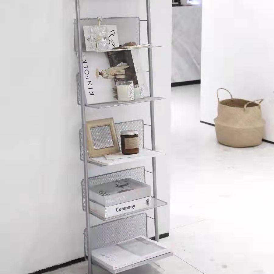 ins Newspapers and magazines Shelf to ground Newspaper And Magazine Racks magazine Exhibition Red Book Network multi-storey Storage household photograph