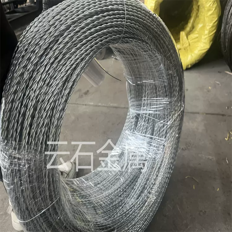 2.0mm电镀锌加密2股铁线 工艺品支撑用双股麻花密实丝绳